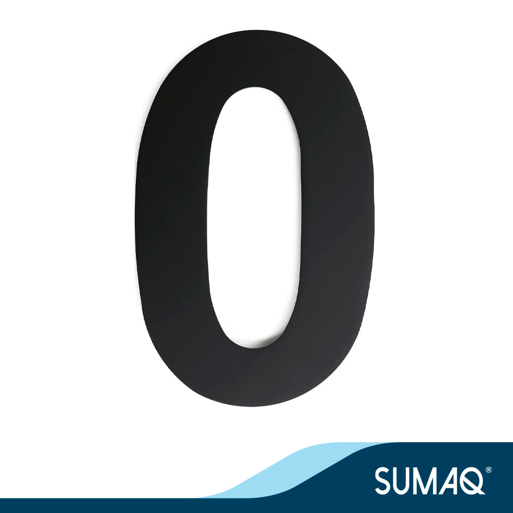 Numero 0 acero inoxidable negro