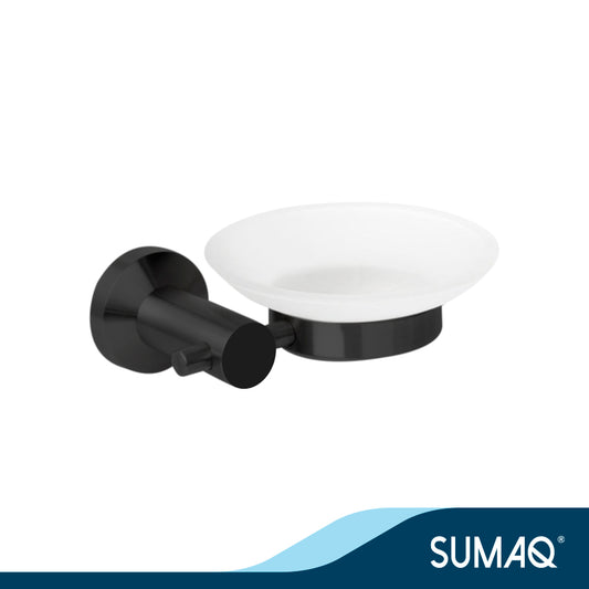 Jabonera mod. Mafe glass acero inoxidable negro