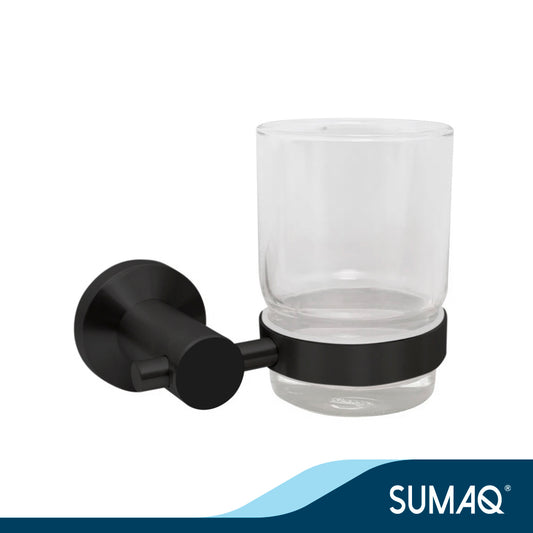 Porta vaso mod. Mafe glass acero inoxidable negro