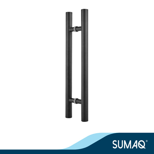 Manillon para puerta de vidrio mod. Hash acero inoxidable negro mate