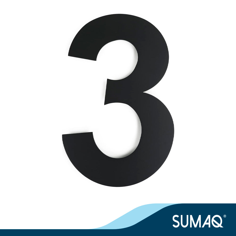 Numero 3 acero inoxidable negro