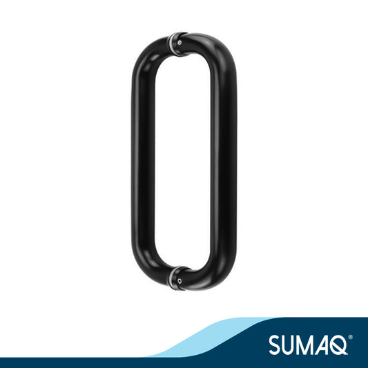 Manillon para puerta de vidrio mod. C negro acero inoxidable  25*325mm