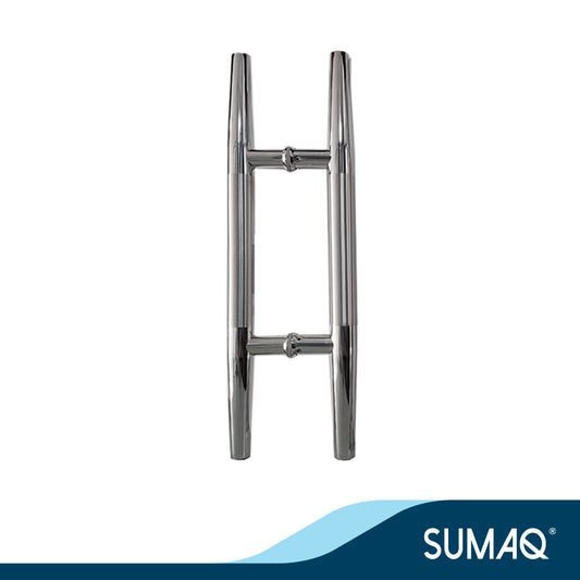 Manillon para puerta de vidrio mod. H cónico  acero inoxidable cromado/satinado